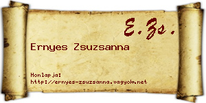 Ernyes Zsuzsanna névjegykártya